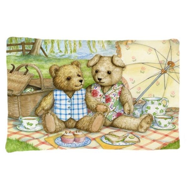Jensendistributionservices Summertime Teddy Bears Picnic Fabric Standard Pillowcase MI252944 - main